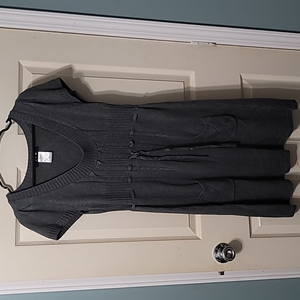 JFW Just For Wears Grey‎ Swoop Neck Knitted Pocketed Sweater Dress Women's XL